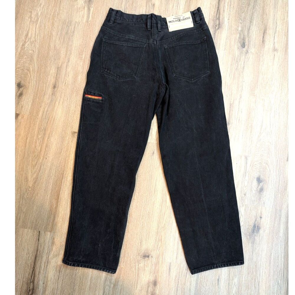 RARE Vintage 90s Paolo Gucci Jeans Black 36x31